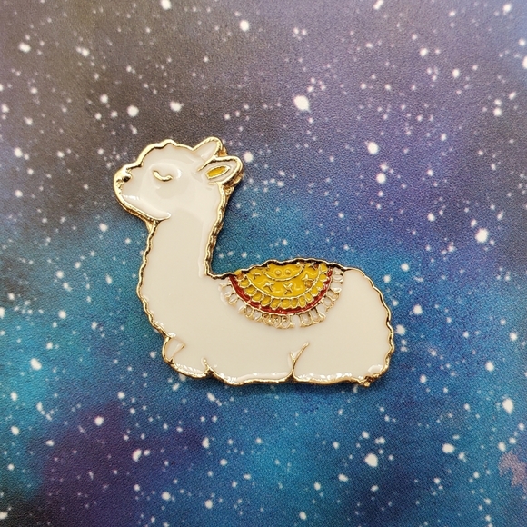 None Jewelry - Llama Enamel Pin